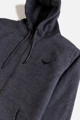 Premium Fleece Zip Hoodie - Charcoal